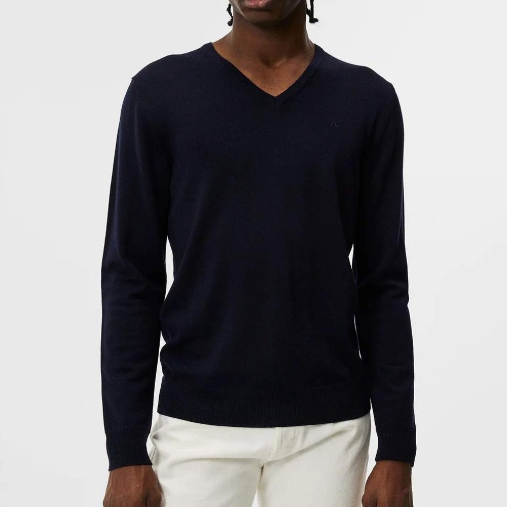 J.Lindeberg Made in Italy V-Neck Lymann Merino V-neck Sweater Size L